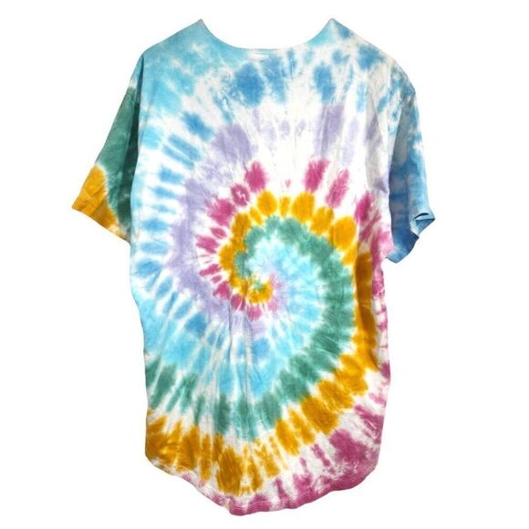 Frenchwood Studios Swirl Tie Dye Baseball Jersey Tee Shirt XL Hand Dyed in LA - Picture 3 of 5